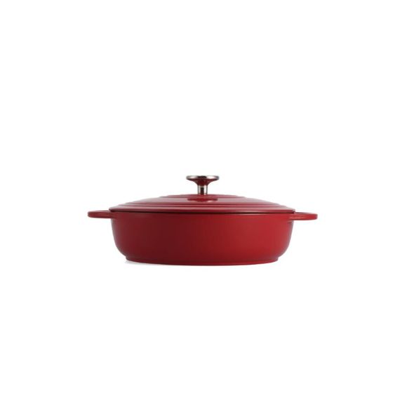 BK 28cm Low Dutch Oven - Chili Red Cast Iron