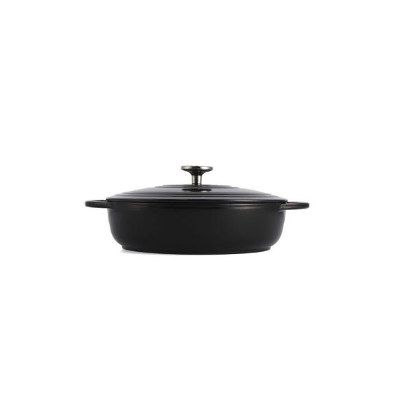 BK 28cm Low Dutch Oven – Jet Black Cast Iron