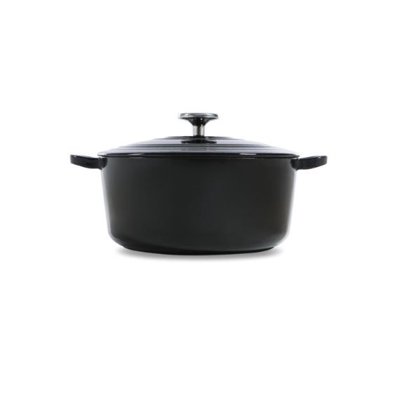 BK, Covered Dutch Oven 24cm 4,2L Bourgogne, Jet Black, Cast Iron