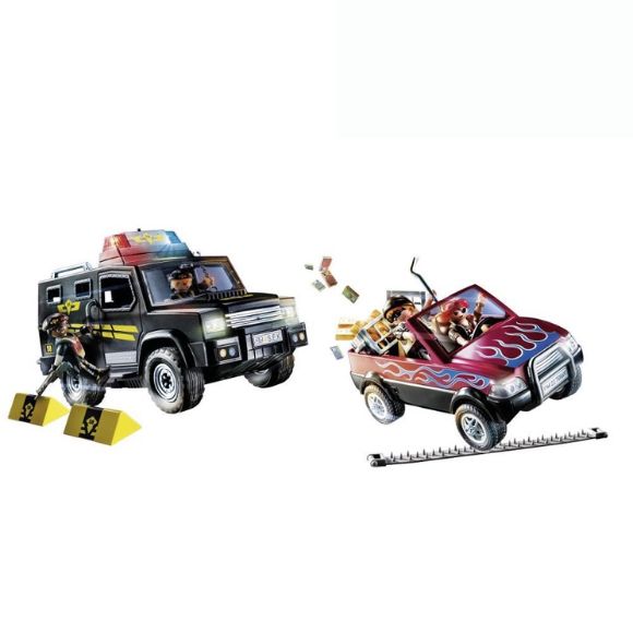 Buy Playmobil, Police Pursuit Of The Bank Robbers car figure toy