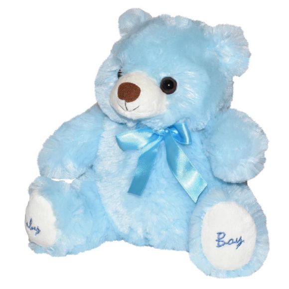 Wild Republic Logo Promo Blue Bear 25cm – Soft & Cuddly Bear Plush Australia