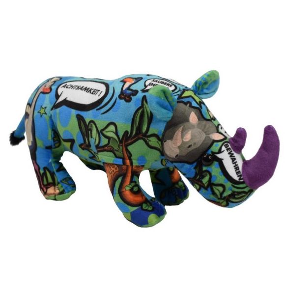Wild Republic Message Planet DE Rhino – Eco-Friendly Plush toy Rhino Australia